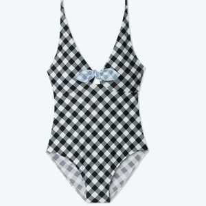 NWT Summersalt Black Gingham Jetsetter Onepiece, 6